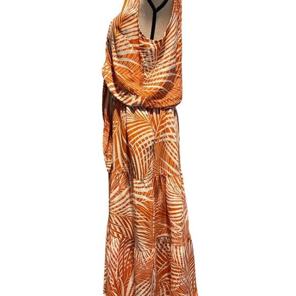 Panama Jack - 2 piece Mid waist Top and Skirt. Size/ XLG Color: Orange Print - Picture 3 of 9